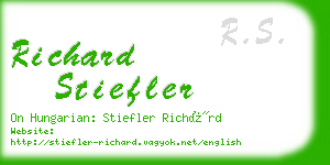 richard stiefler business card